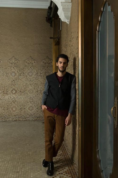 Pique tapered trouser