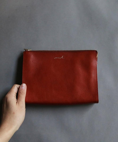 Leather clutch bag