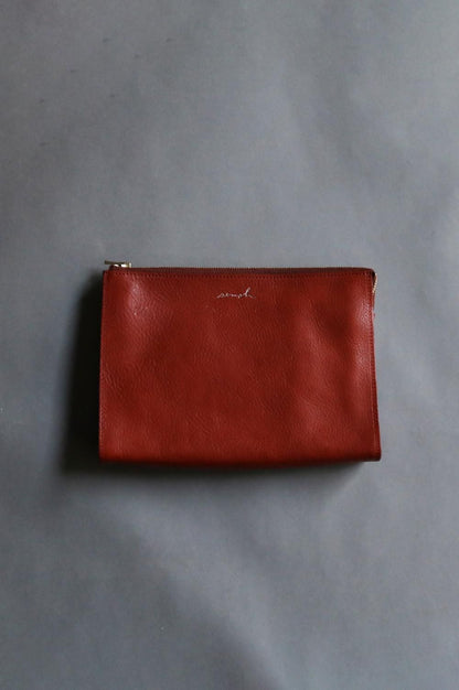 Leather clutch bag