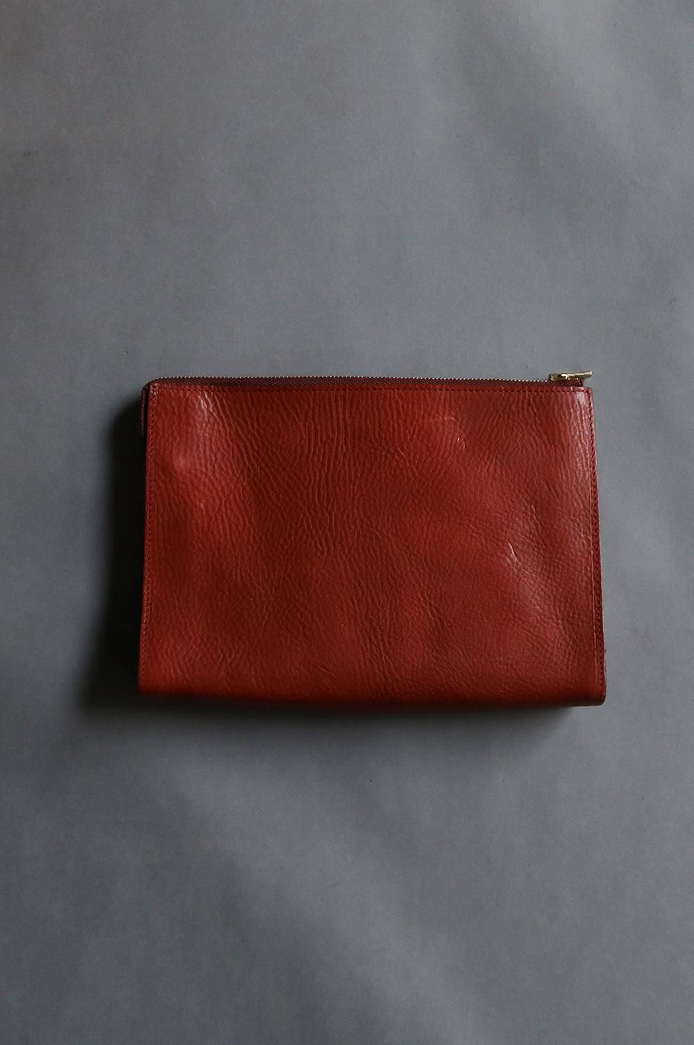 Leather clutch bag