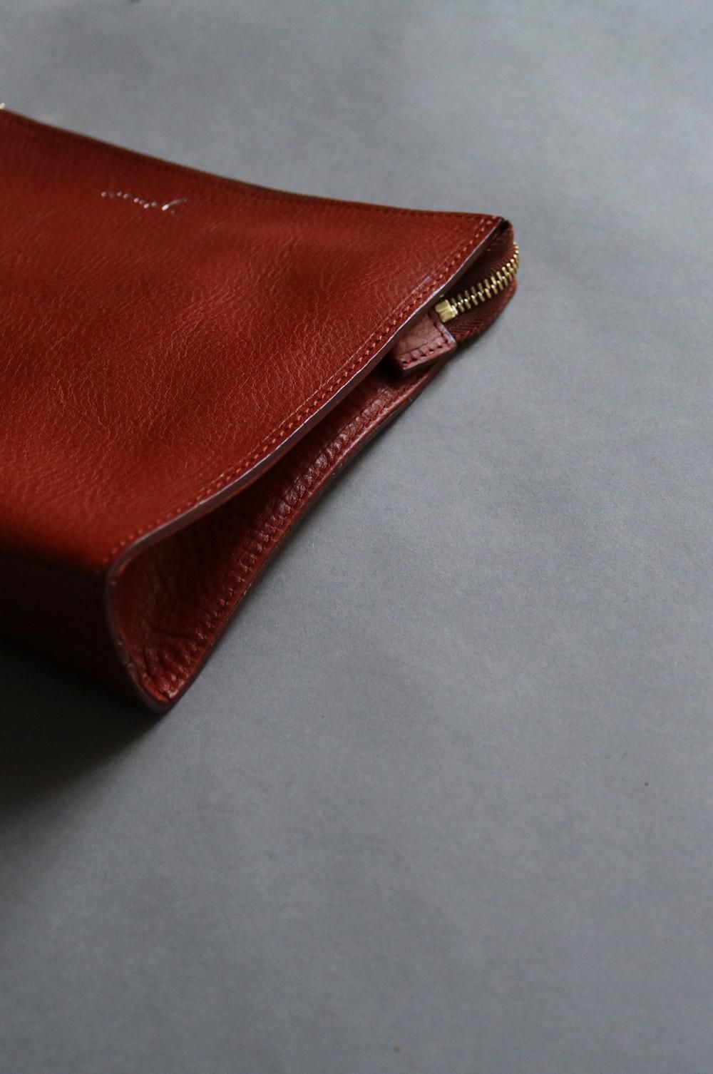 Leather clutch bag