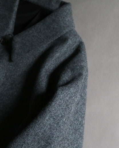 Wool cashmere soutien collar coat