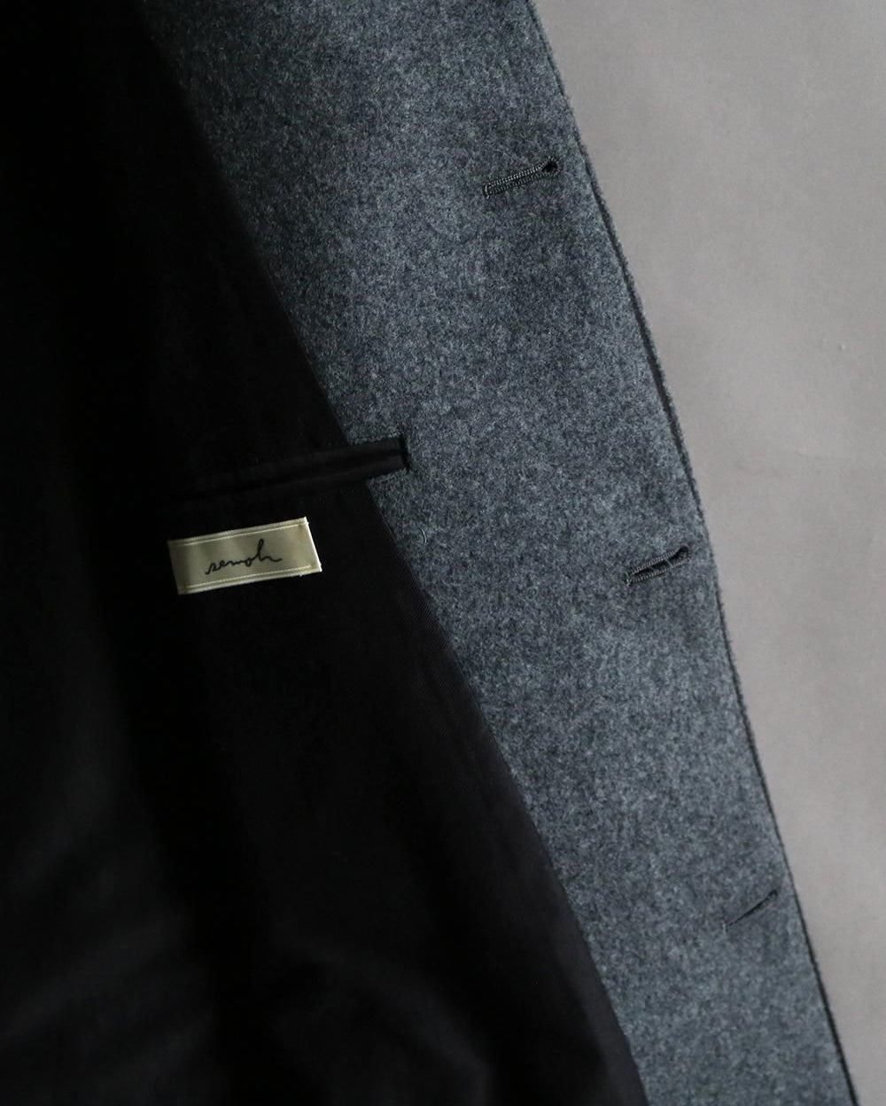 Wool cashmere soutien collar coat