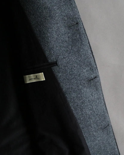 Wool cashmere soutien collar coat