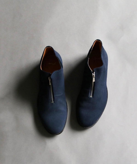 Suede Leather Zip Shoes