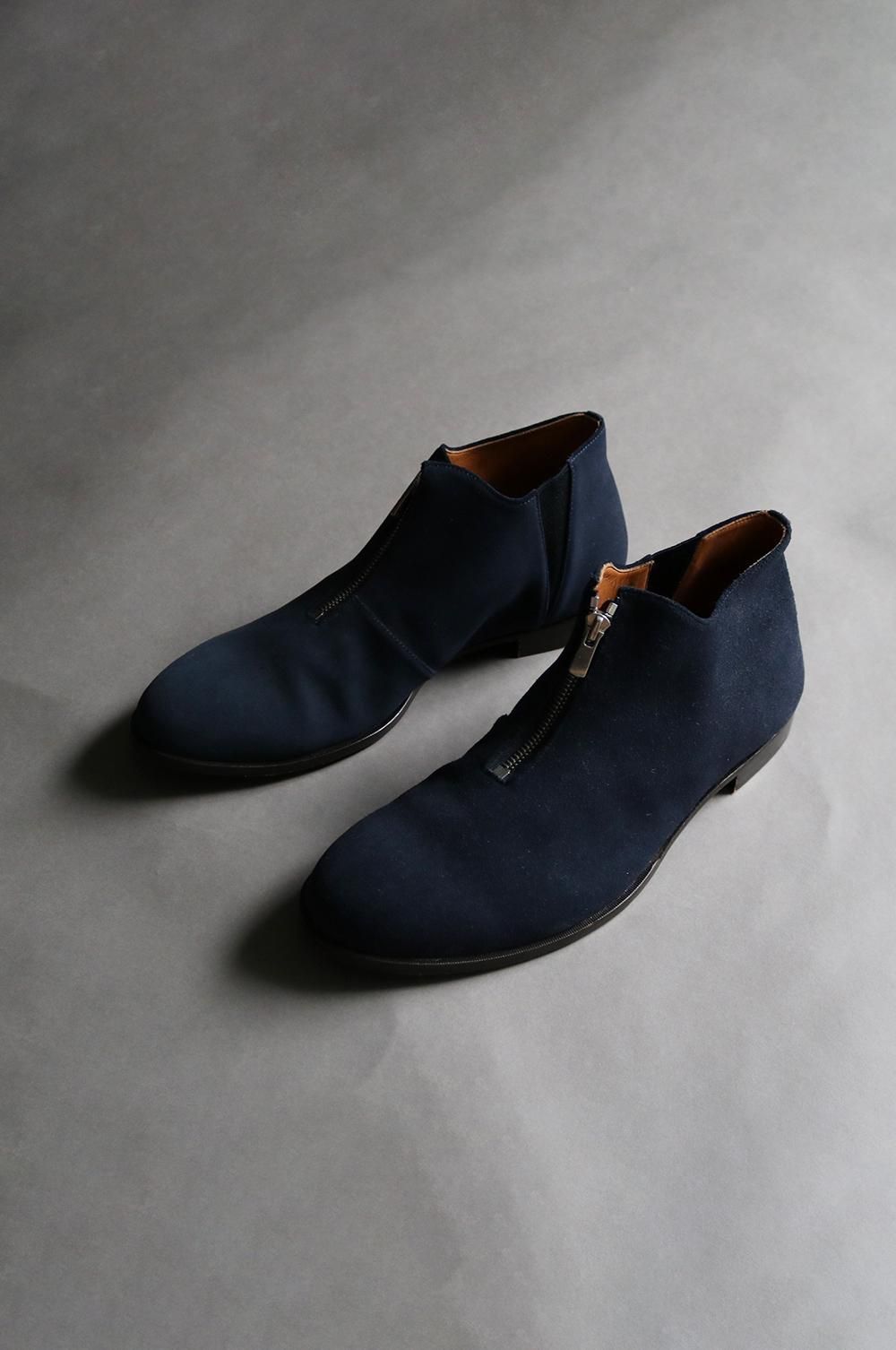 Suede Leather Zip Shoes