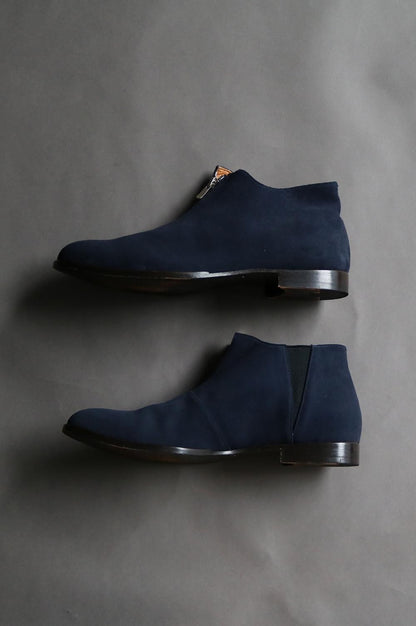 Suede Leather Zip Shoes