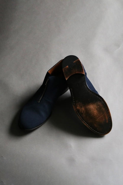 Suede Leather Zip Shoes