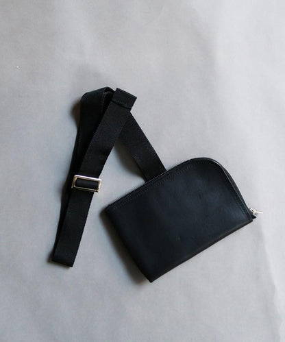 Leather × Belt utility bag