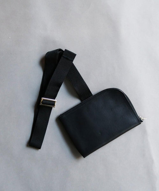 Leather × Belt utility bag