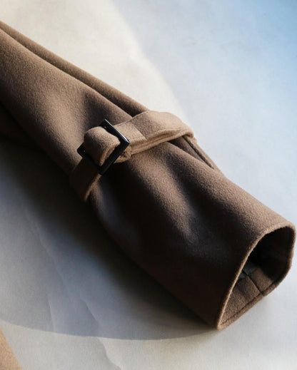 Wool melton belted coat