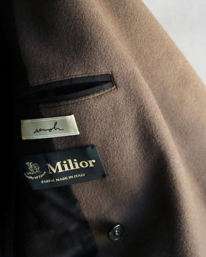 Wool melton belted coat