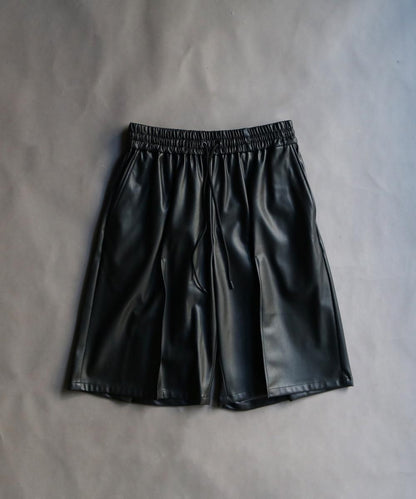Synthetic Leather Wide Short
