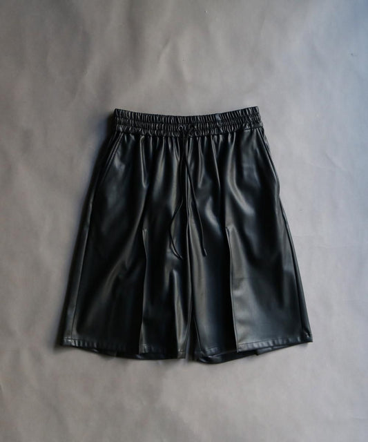 Synthetic Leather Wide Short