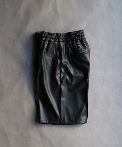 Synthetic Leather Wide Short