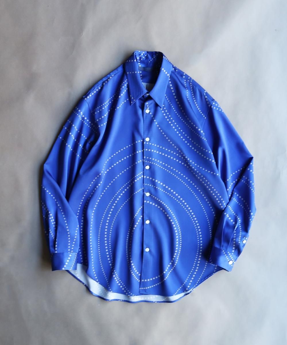 "AKIO NIISATO" Graphic Shirt - BLUE