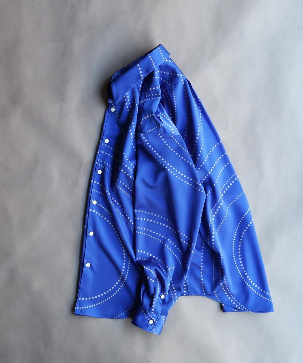 "AKIO NIISATO" Graphic Shirt - BLUE