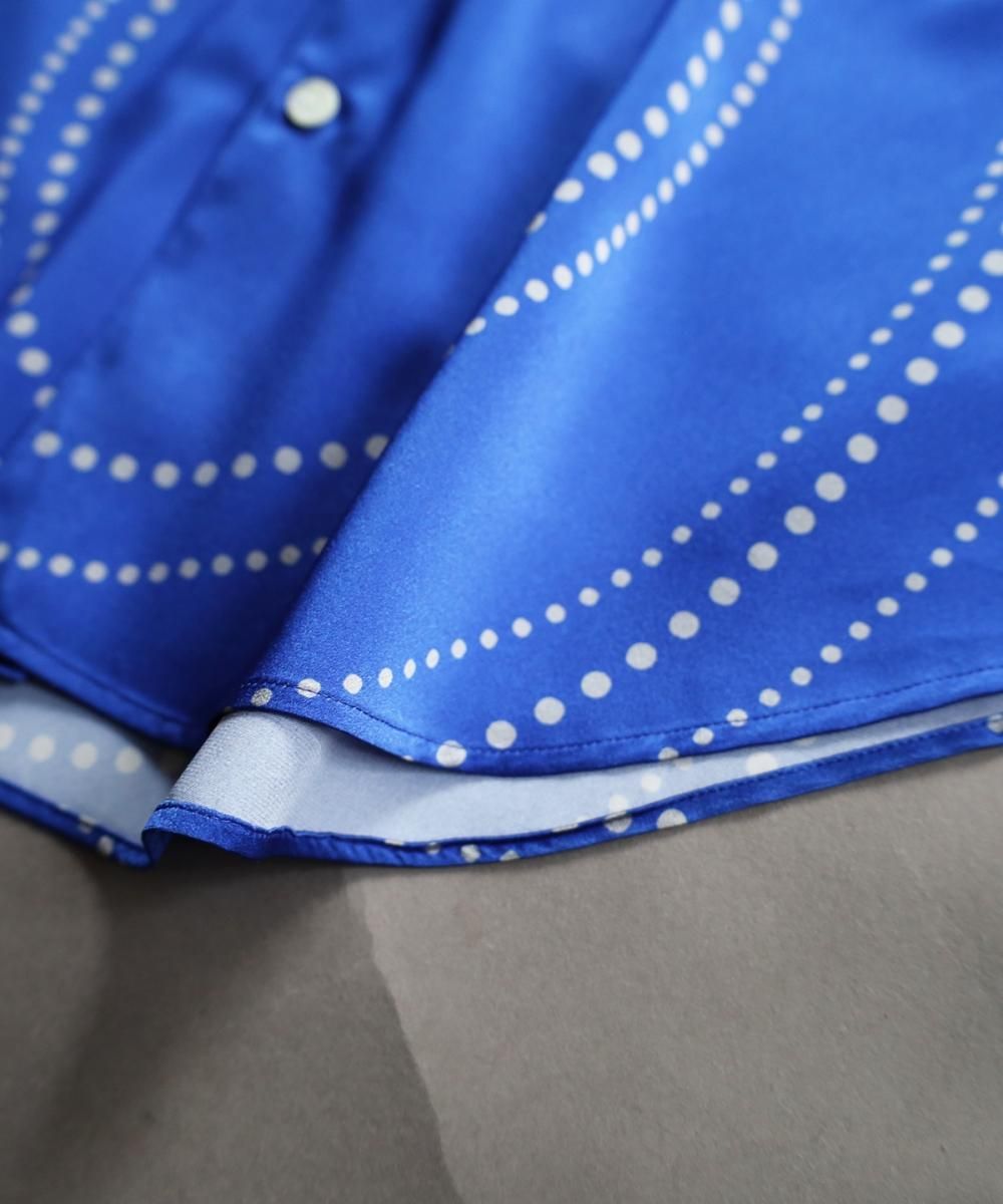 "AKIO NIISATO" Graphic Shirt - BLUE