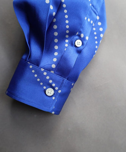 "AKIO NIISATO" Graphic Shirt - BLUE