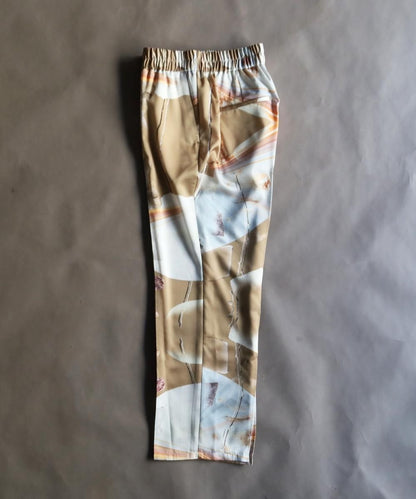 "MOTTY" Graphic Pin Tuck Trouser - BEIGE