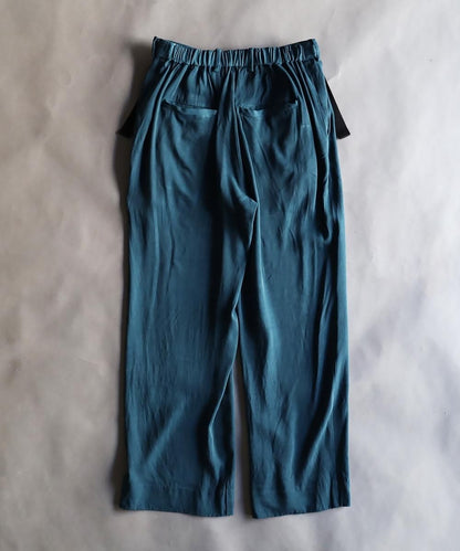 Cupro Rayon Belted Trouser - IRIS