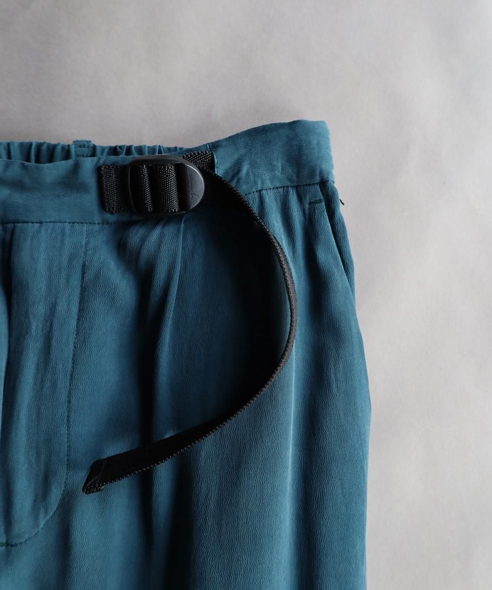 Cupro Rayon Belted Trouser - IRIS