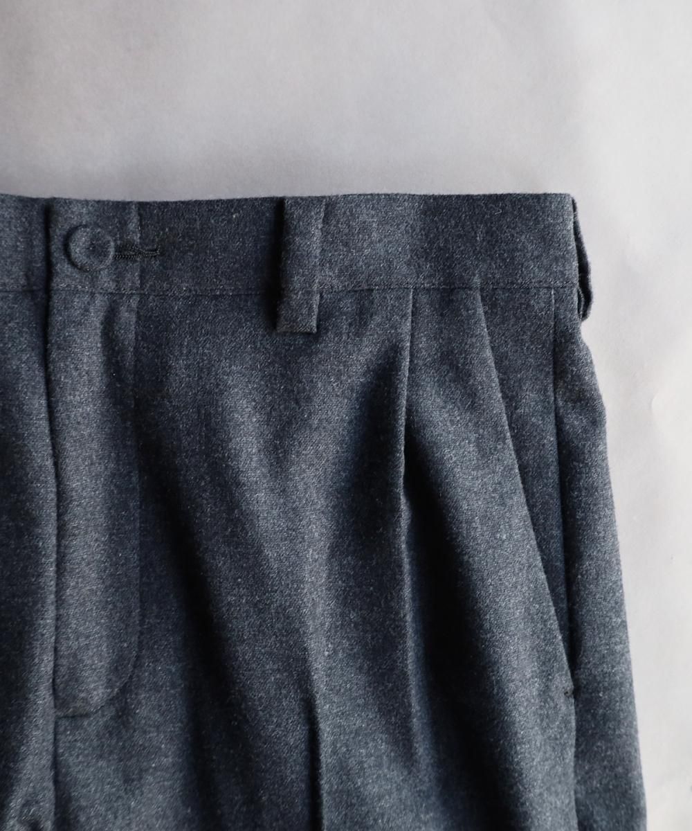 Italian Wool Pin Tuck Pants