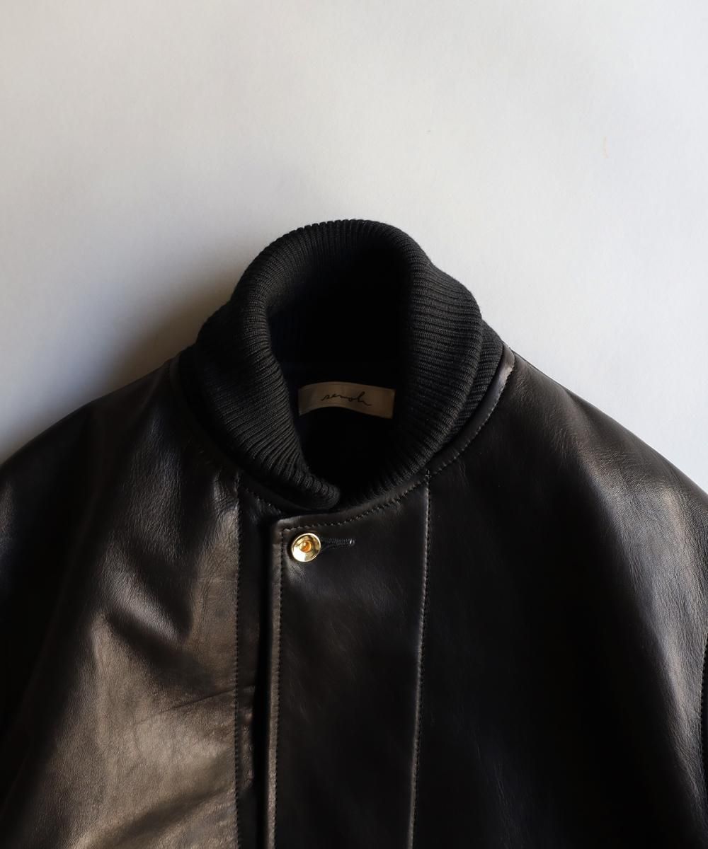 Horese Leather Pharaoh Jacket - BLACK
