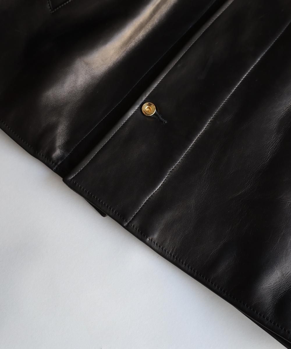 Horese Leather Pharaoh Jacket - BLACK