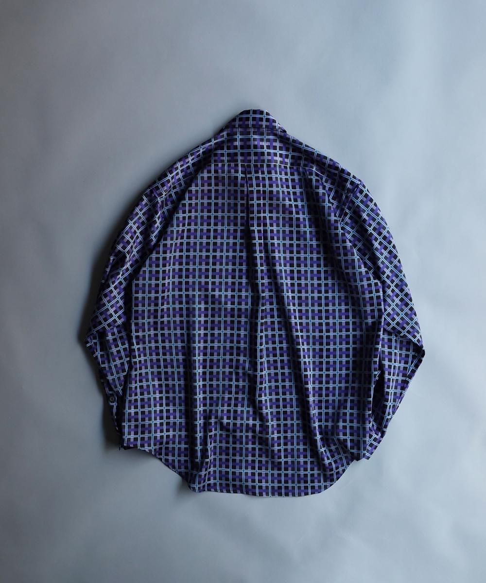 "Check" Graphic Shirt - GREY