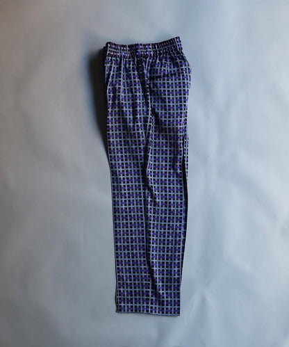 "Check"Pin Tuck Easy Trouser - GREY