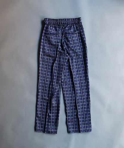 "Check"Pin Tuck Easy Trouser - GREY