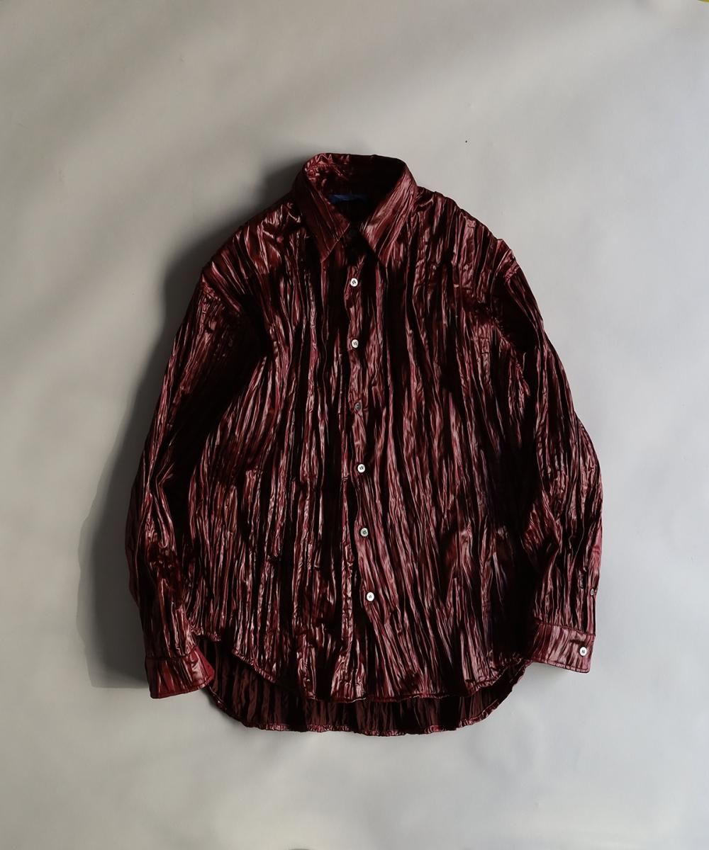 Pleats Shirt - BUGUNDY