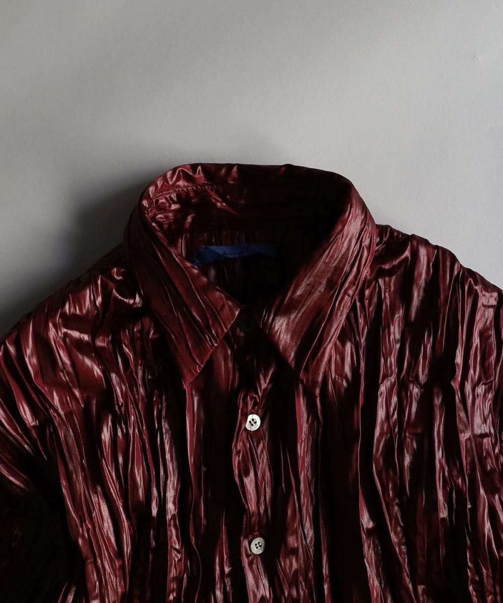 Pleats Shirt - BUGUNDY