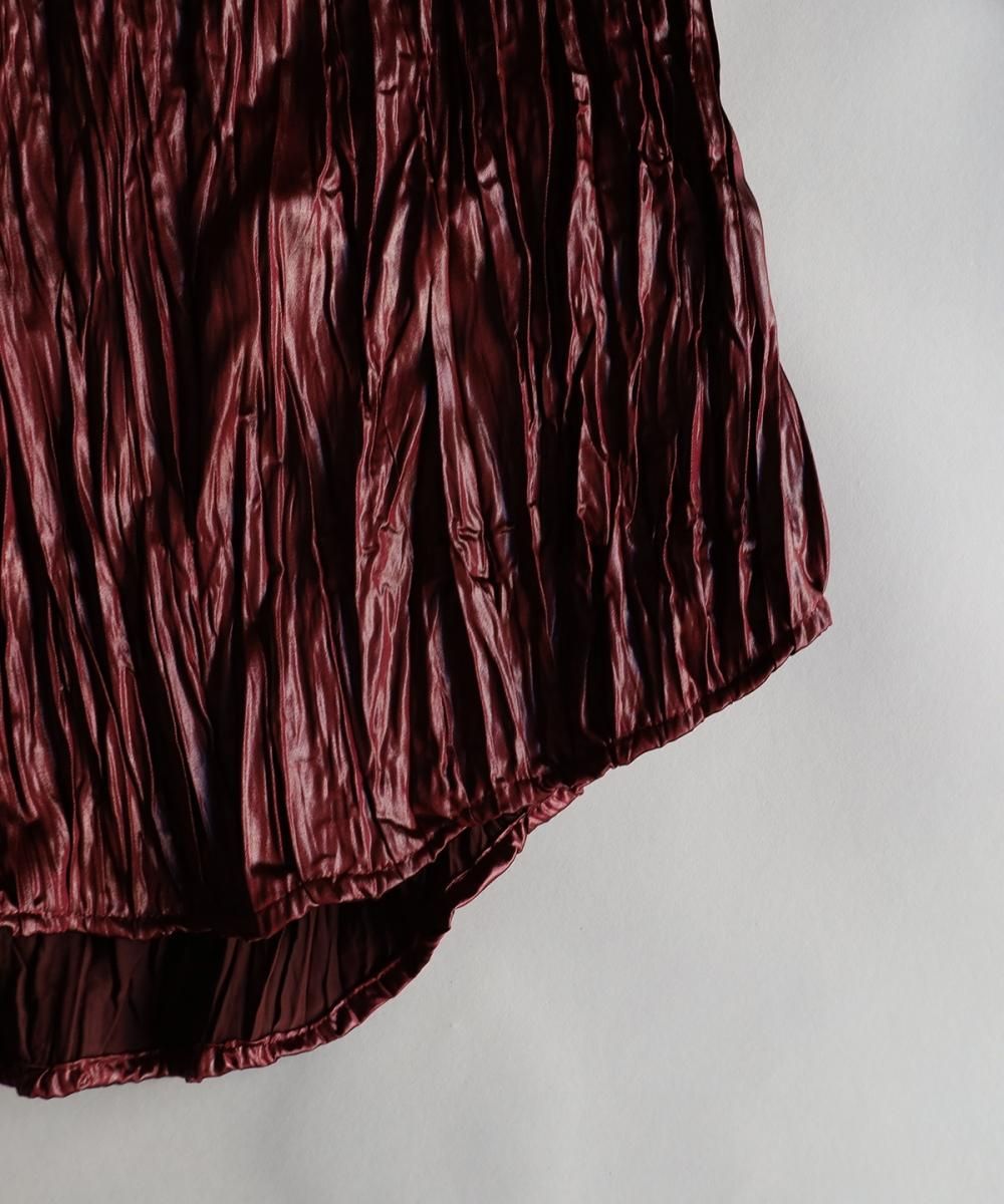 Pleats Shirt - BUGUNDY