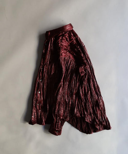 Pleats Shirt - BUGUNDY