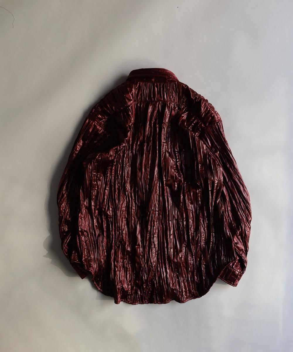 Pleats Shirt - BUGUNDY