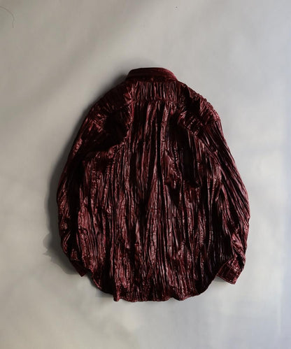 Pleats Shirt - BUGUNDY