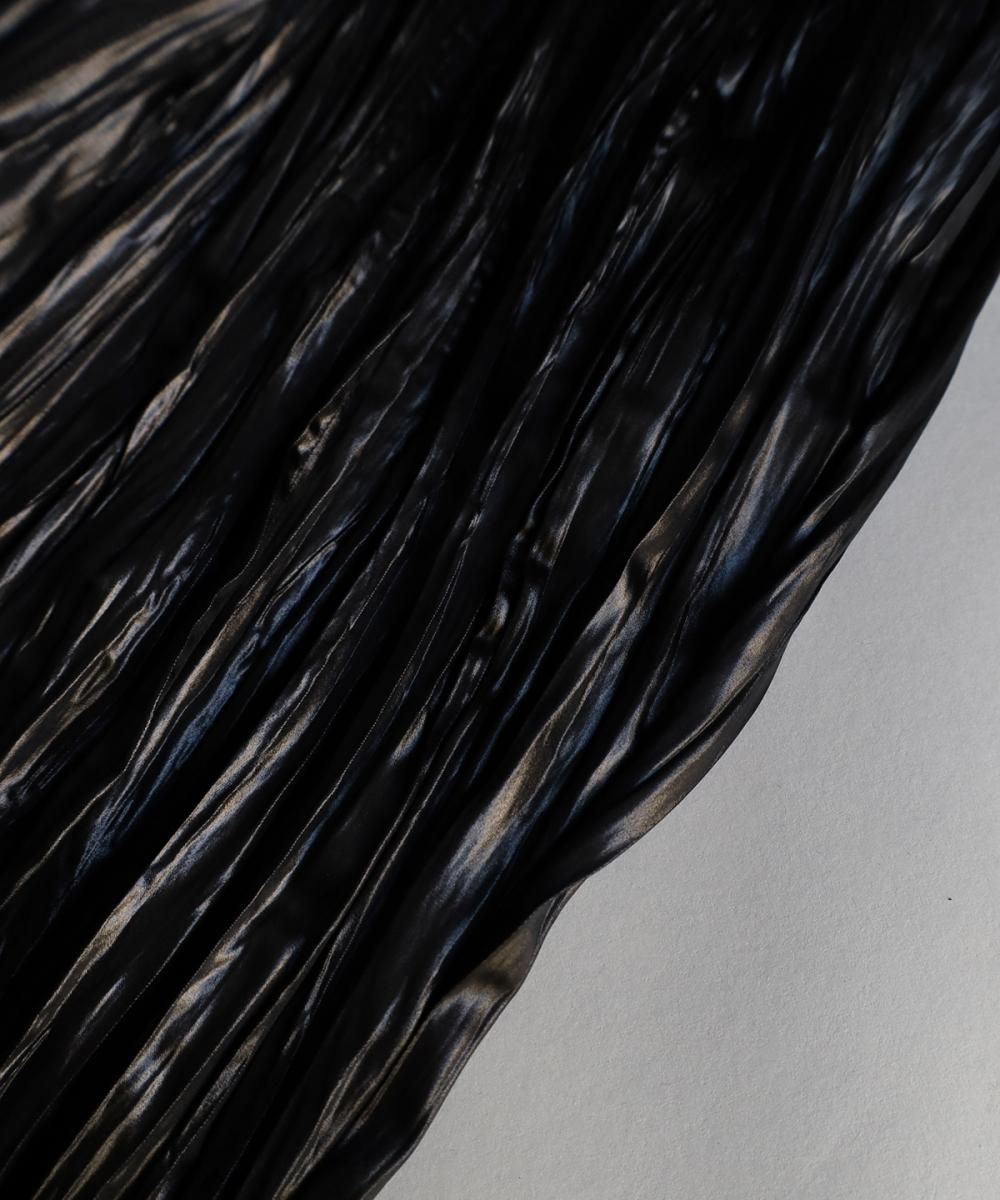 Pleats Pin Tuck Easy Trouser - BLACK