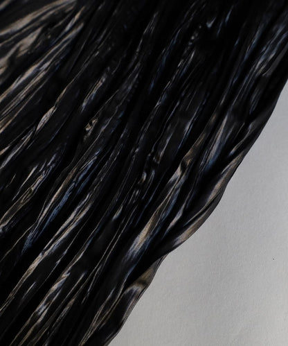 Pleats Pin Tuck Easy Trouser - BLACK