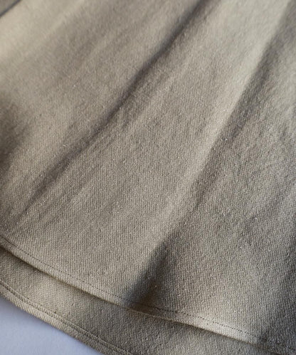 Brushed Linen Wide Shirt - KHAKI
