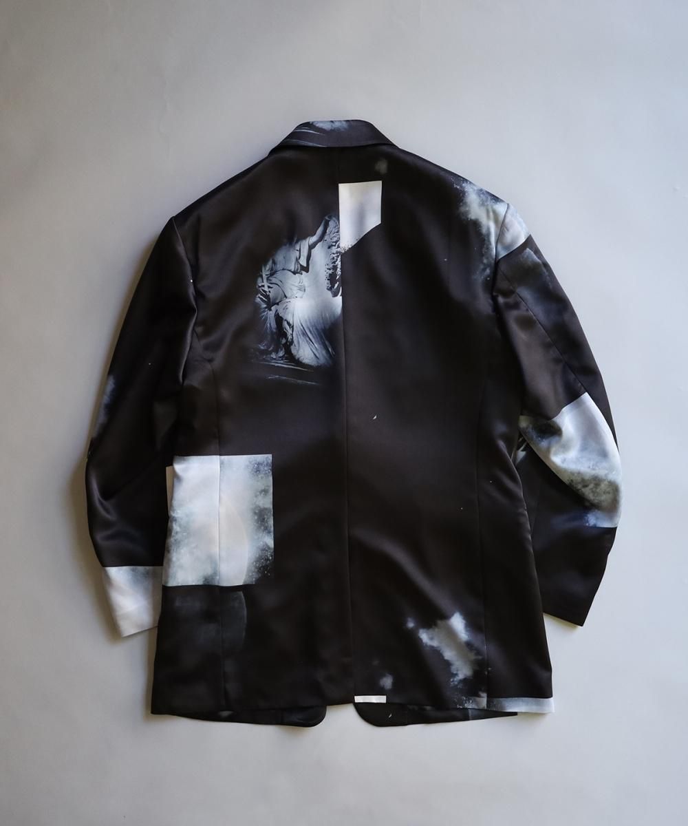 'Vision I noisi V' Graphic Tailored Jacket / Maiko Haruki - BLACK