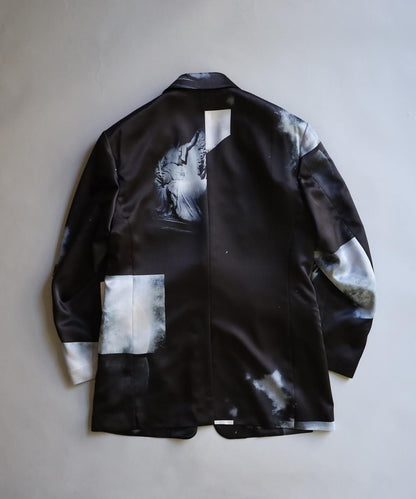 'Vision I noisi V' Graphic Tailored Jacket / Maiko Haruki - BLACK