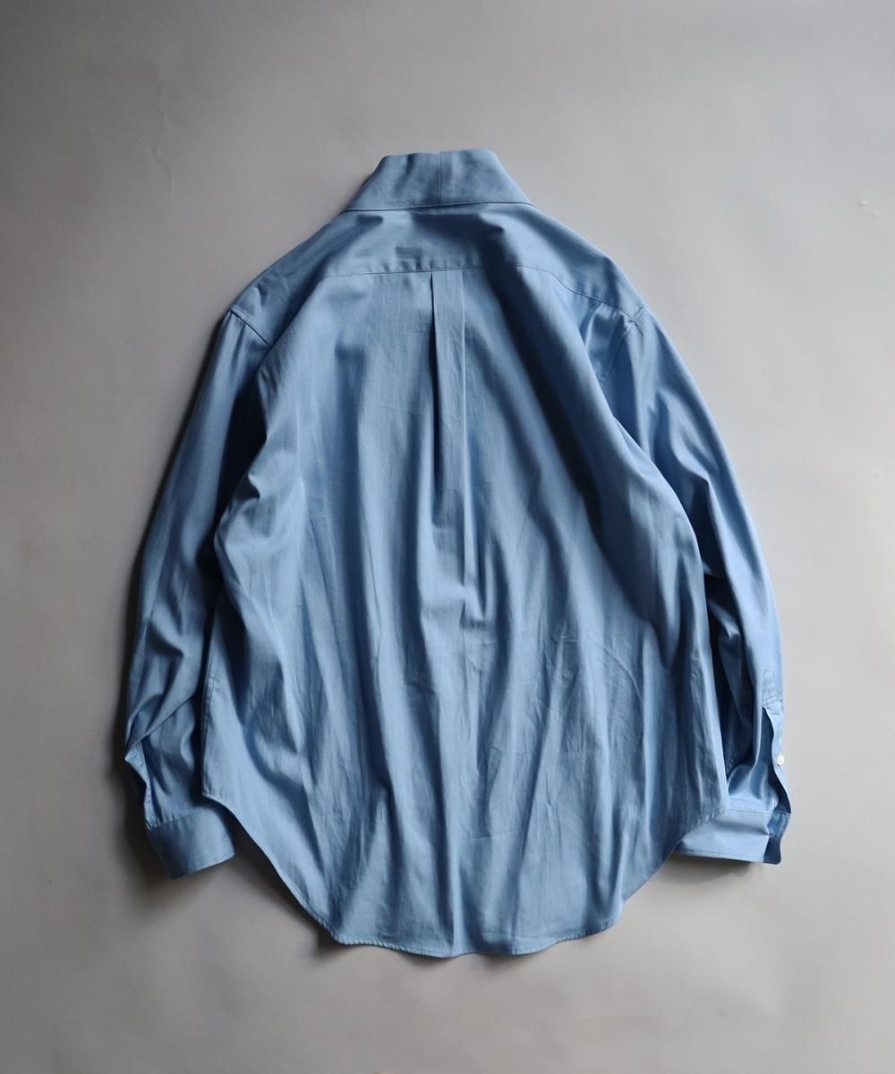 Denim Kimono Collar Shirt - Light Blue