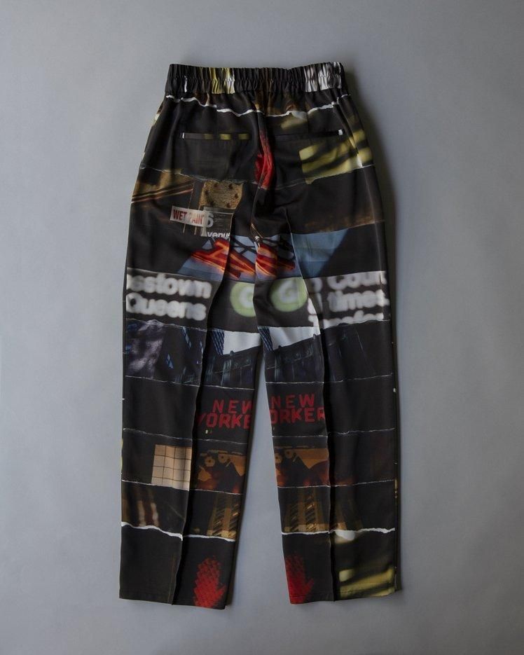 ’Test Print’ Pin Tuck Trousers  Lui Araki