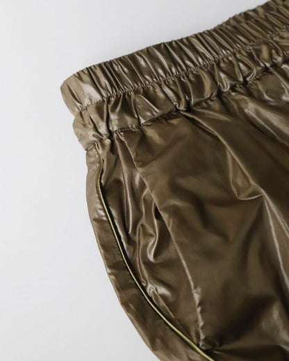 Nylon Pin Tuck Piping Trousers