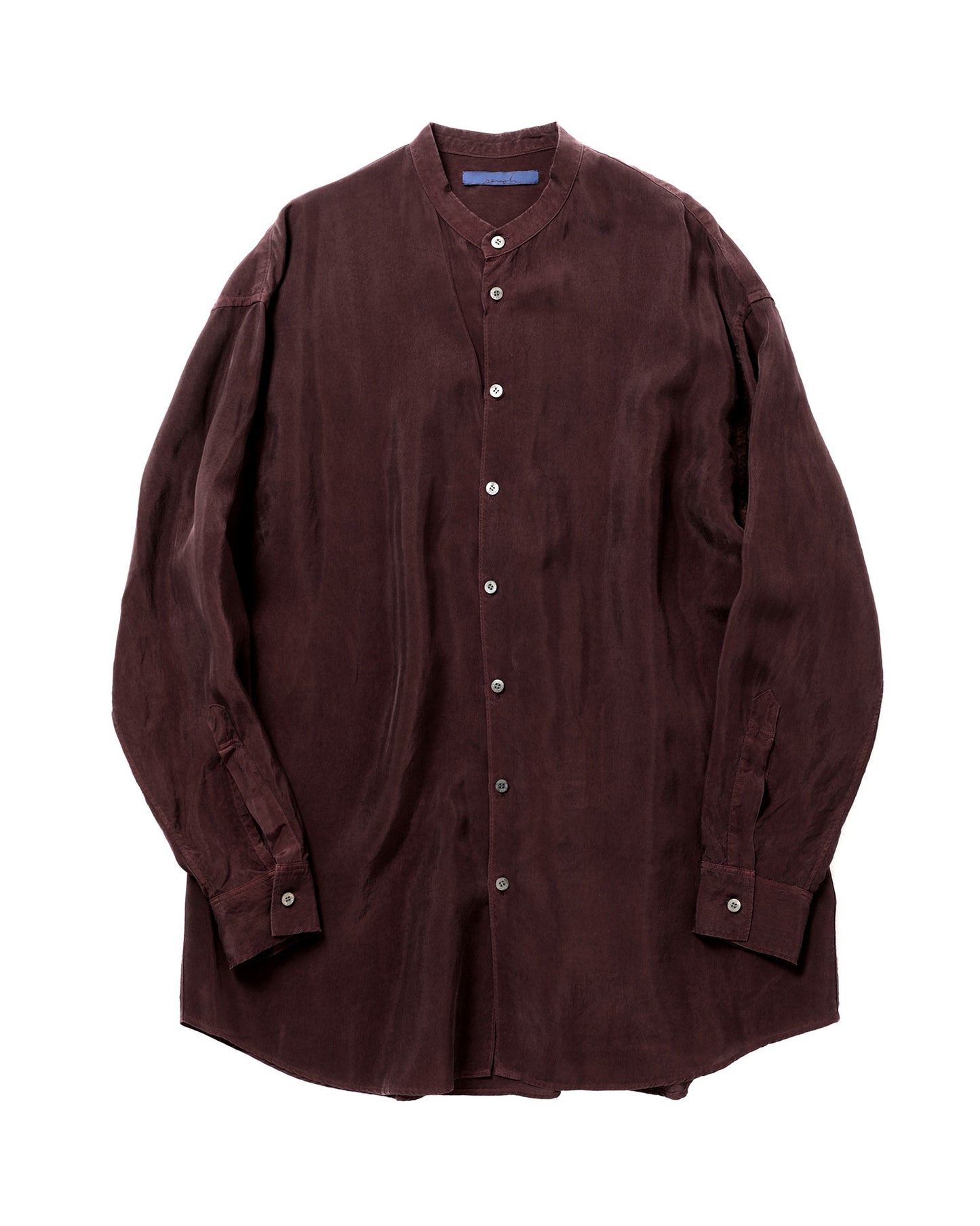 Cupro Band Collar Shirt