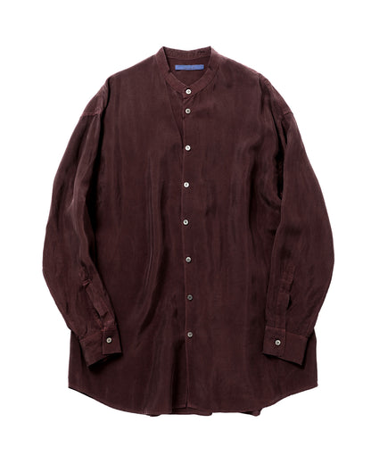 Cupro Band Collar Shirt