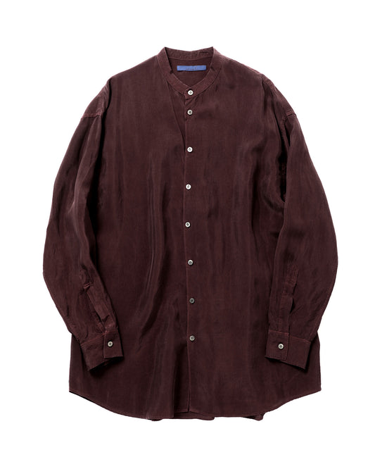 Cupro Band Collar Shirt