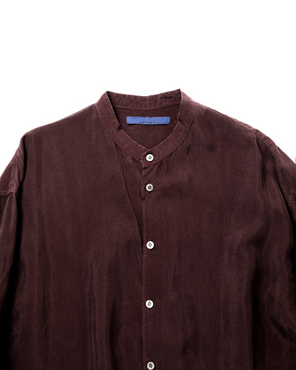 Cupro Band Collar Shirt